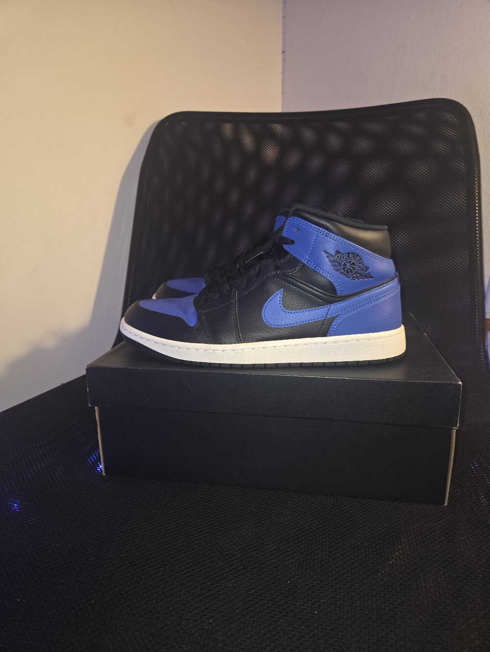 Jordan 1 Mid Black and Blue